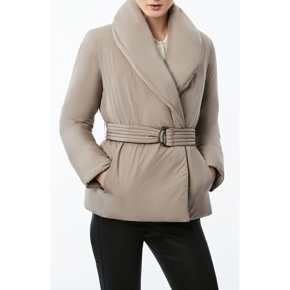 Bernardo Shawl Collar Belted Puffer Jacket In Light Purple Mauve Size XL $229 - Picture 12 of 14